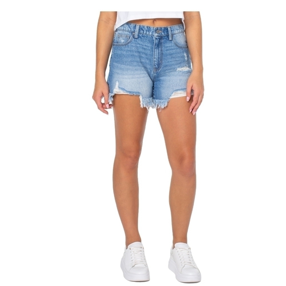 Bundle Only:Celebrirty Pink Ultra Hi-Rise Denim Short Size 15/32 Blue Distressed